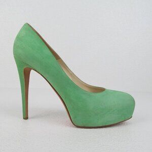 Brian Atwood Luxury Suede Leather Platform Pump EU 39